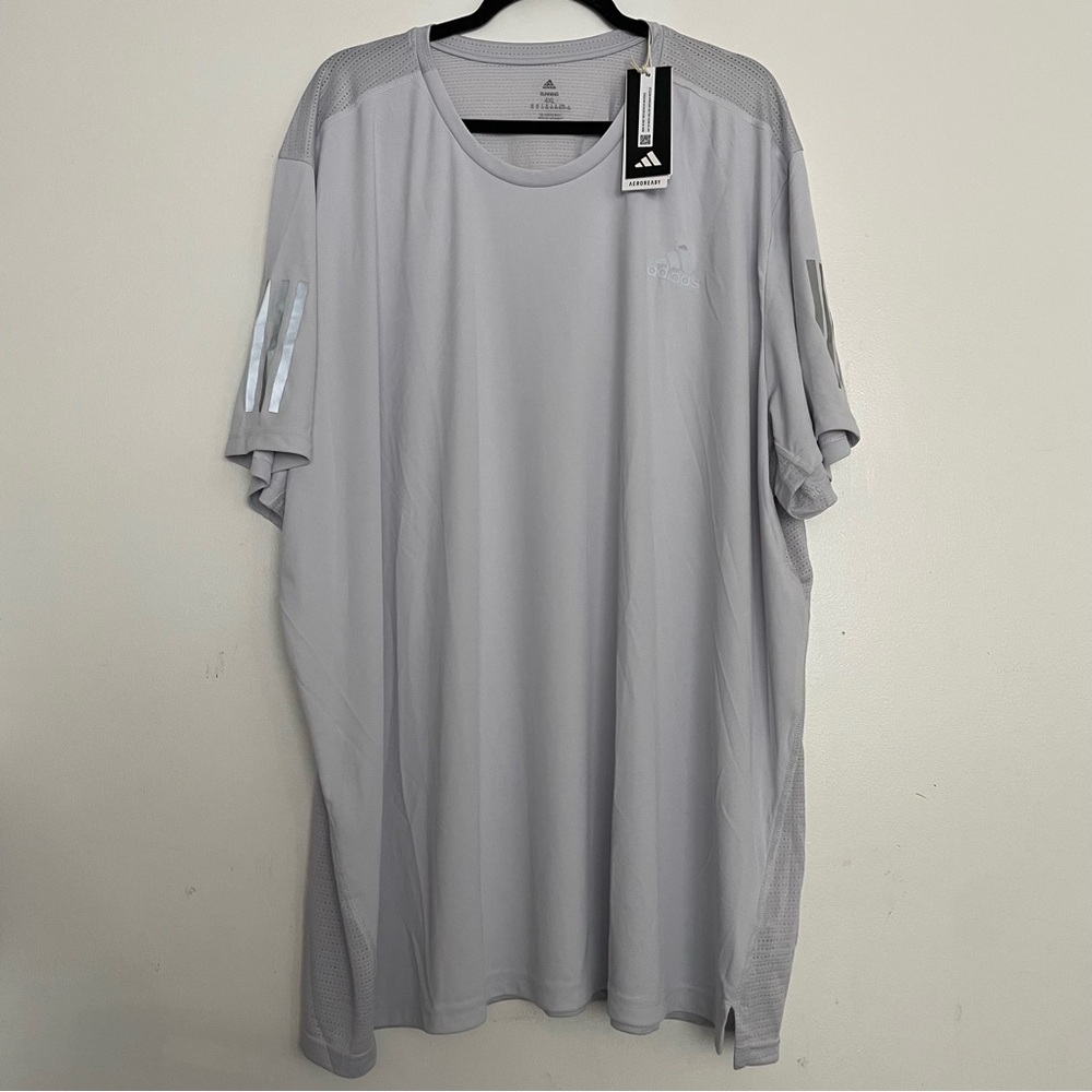 Men’s Adidas Own The Run Tee Dash Grey Size 4XL